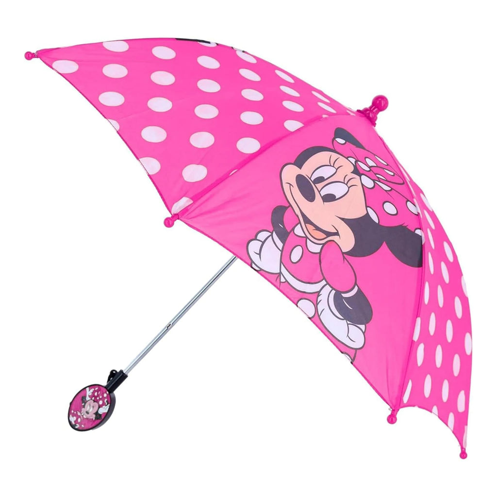 Disney Minnie Mouse 21-Inch Kid's Umbrella With Clamshell Handle