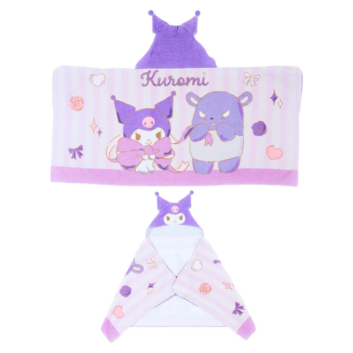 Sanrio Kuromi Soft Hooded Towel Wrap | 24 X 50 Inches
