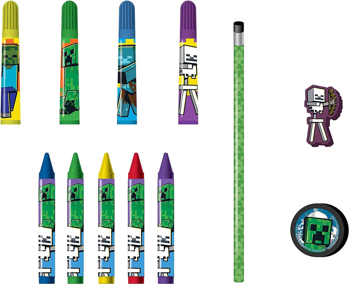 Minecraft Kids Stationery Set | School & Craft Supplies with Pencil Case