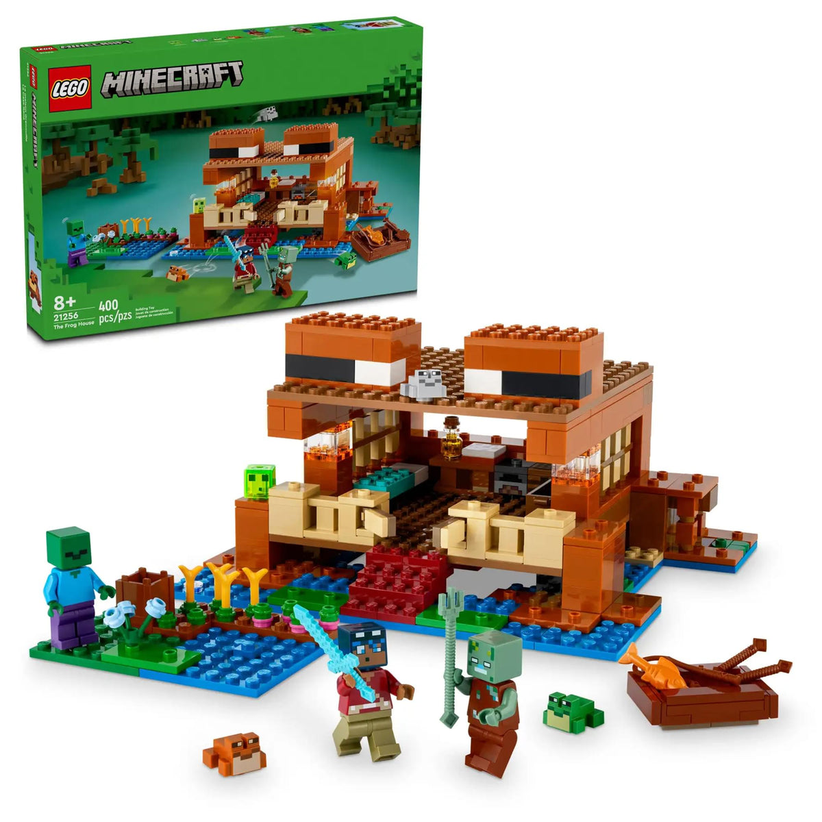 Minecraft LEGO 21256 The Frog House 400-Piece Building Set