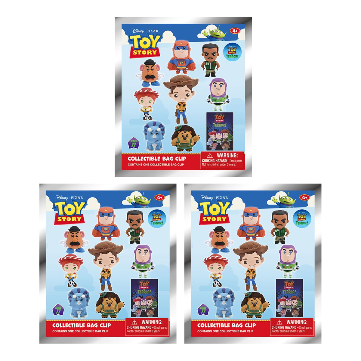 Disney Series 77 Toy Story Of Terror Blind Bag 3D Foam Bag Clip | 3 Random