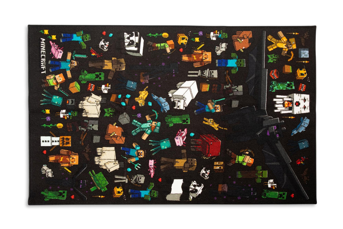 Minecraft Mob Printed Area Rug | 60 x 39 Inches