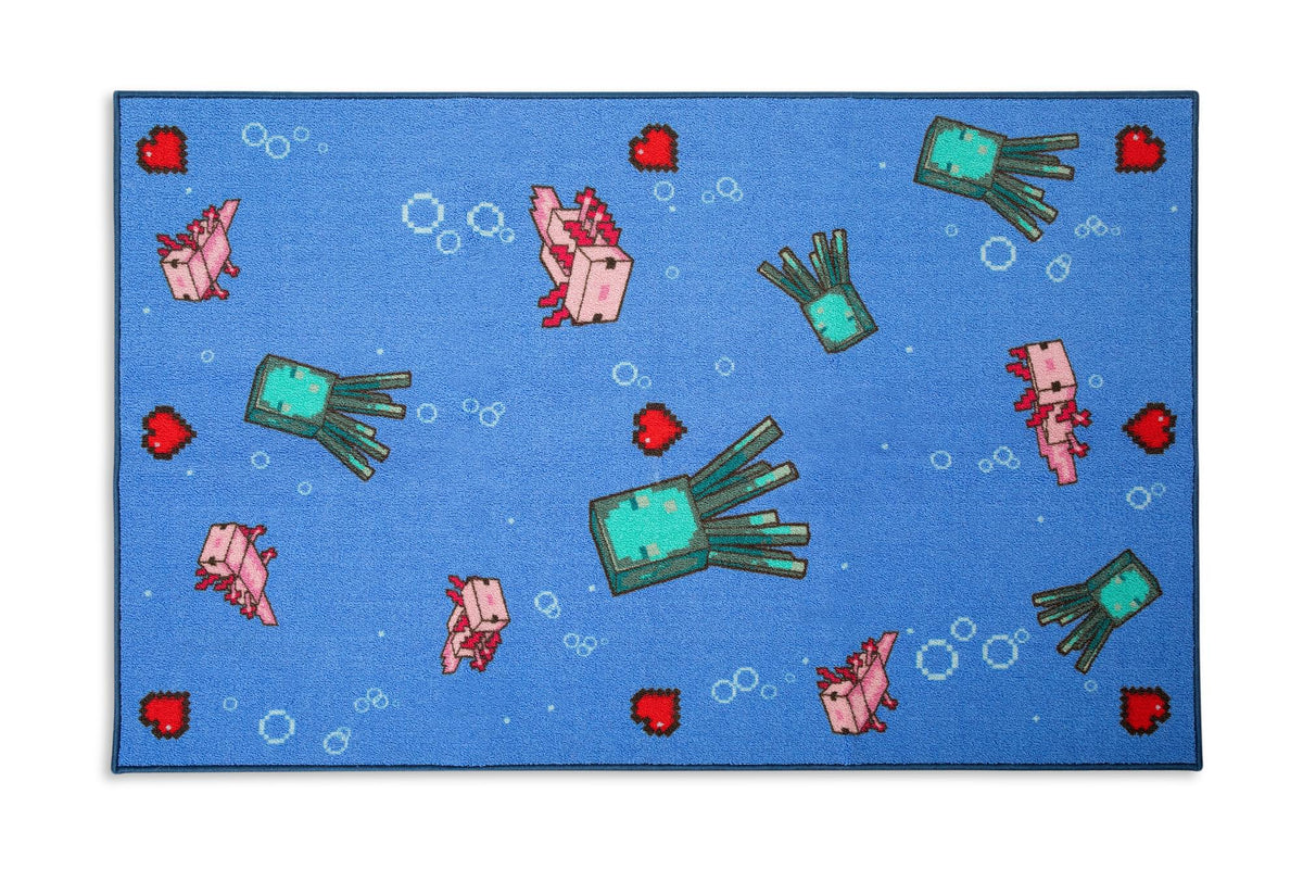 Minecraft Underwater Printed Area Rug | 60 x 39 Inches