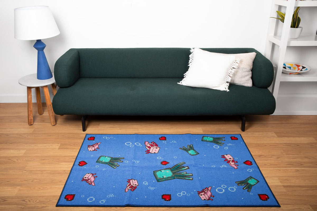 Minecraft Underwater Printed Area Rug | 60 x 39 Inches