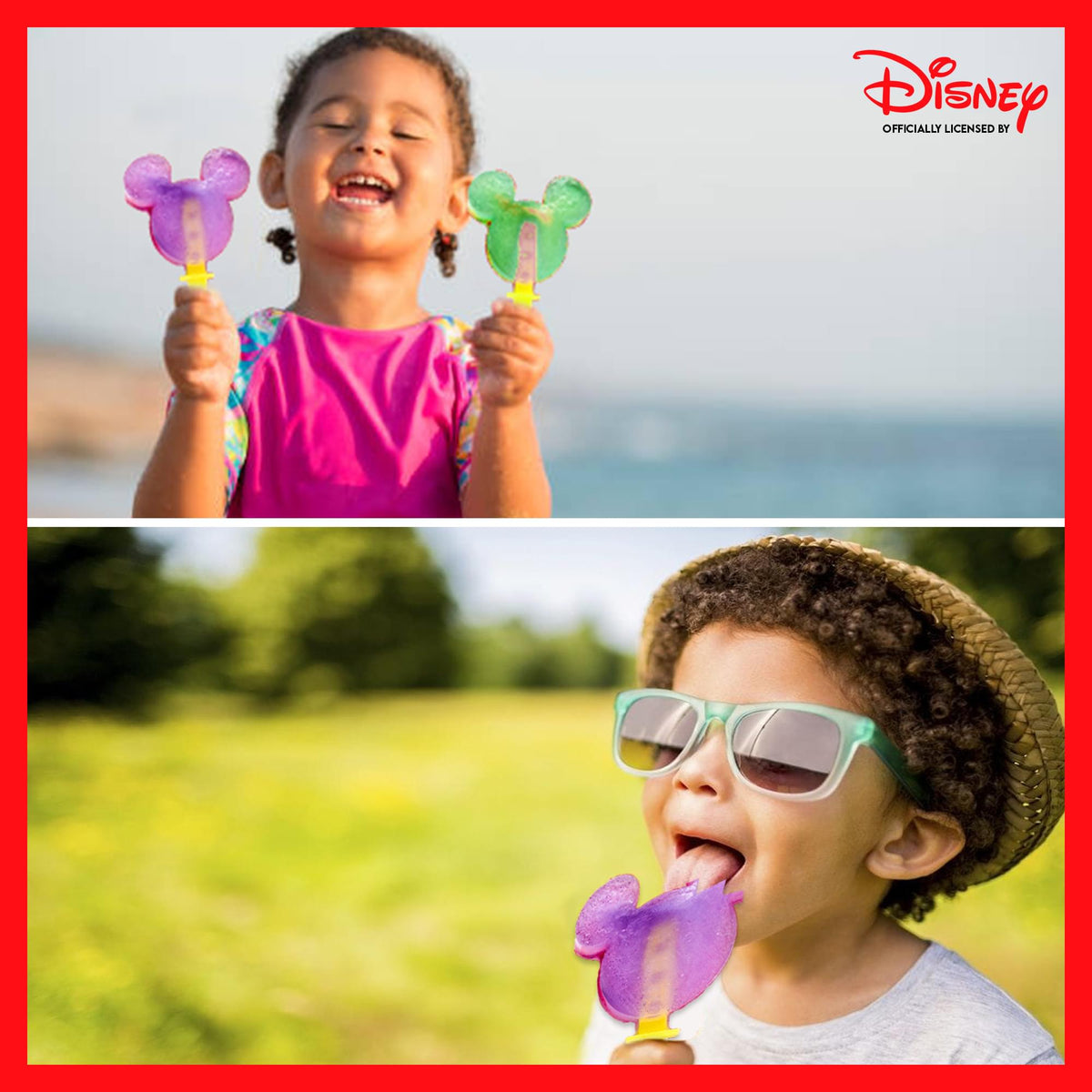 Disney Mickey Mouse 2-Piece Silicone Popsicle Mold Maker Set