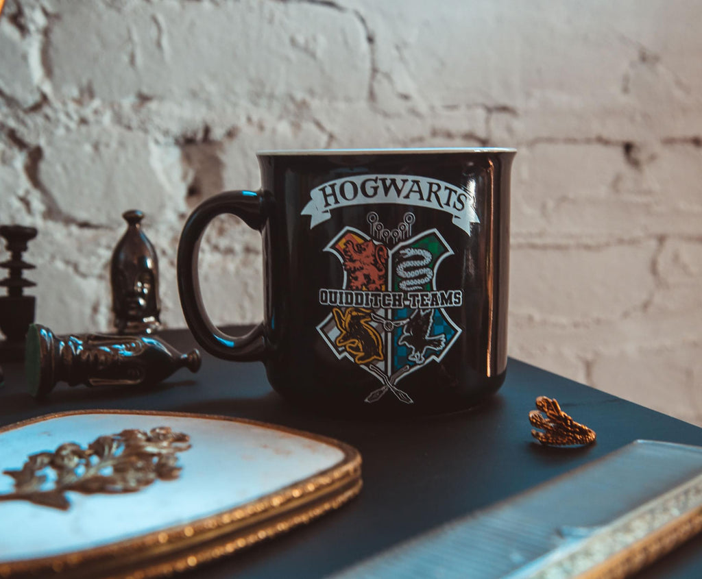 Harry Potter Quidditch Crest Ceramic Camper Mug | Holds 20 Ounces