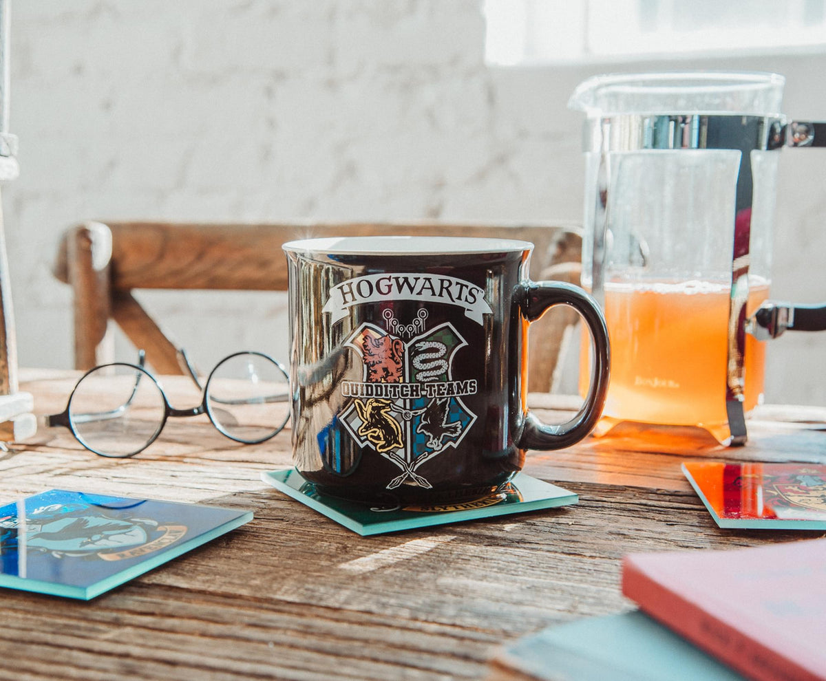 Harry Potter Quidditch Crest Ceramic Camper Mug | Holds 20 Ounces