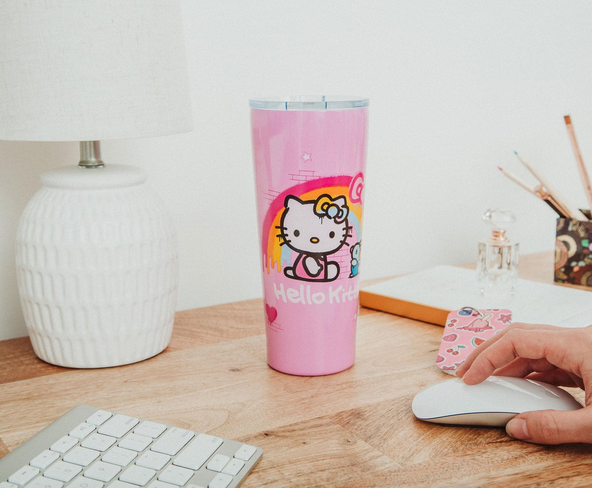 Sanrio Hello Kitty Graffiti Rainbow Stainless Steel Tumbler | Holds 22 Ounces