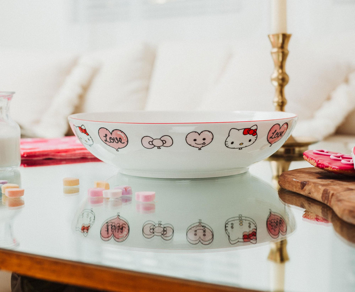 Sanrio Hello Kitty "Love" 9-Inch Ceramic Coupe Dinner Bowl