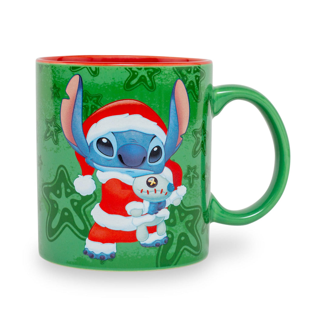 Disney Lilo & Stitch Santa Suit Ceramic Mug | Holds 20 Ounces