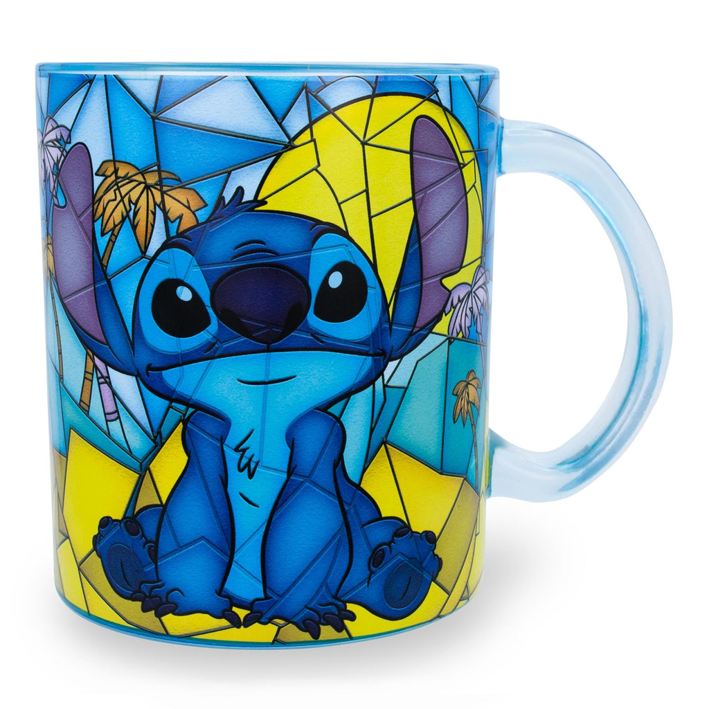 Disney Lilo & Stitch Mosaic Glass Coffee Mug | Holds 18 Ounces