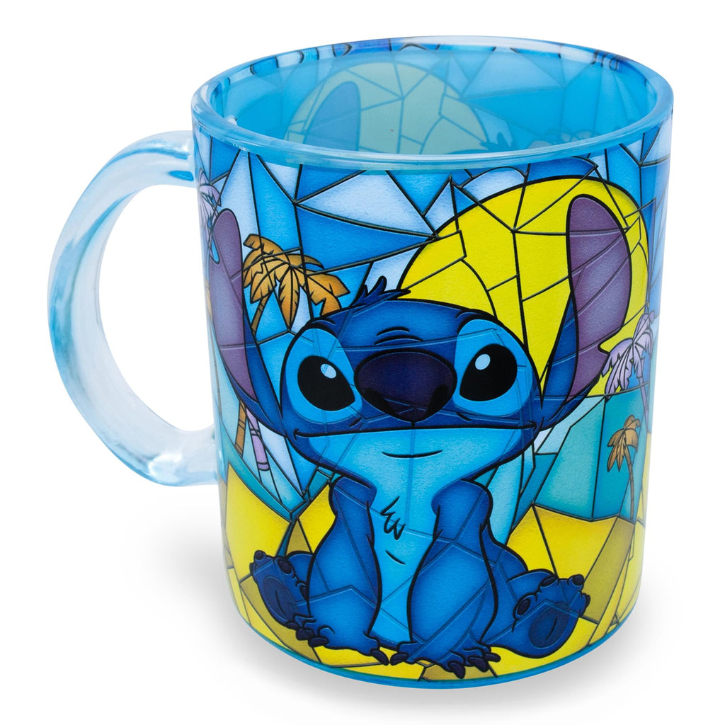 Disney Lilo & Stitch Mosaic Glass Coffee Mug | Holds 18 Ounces