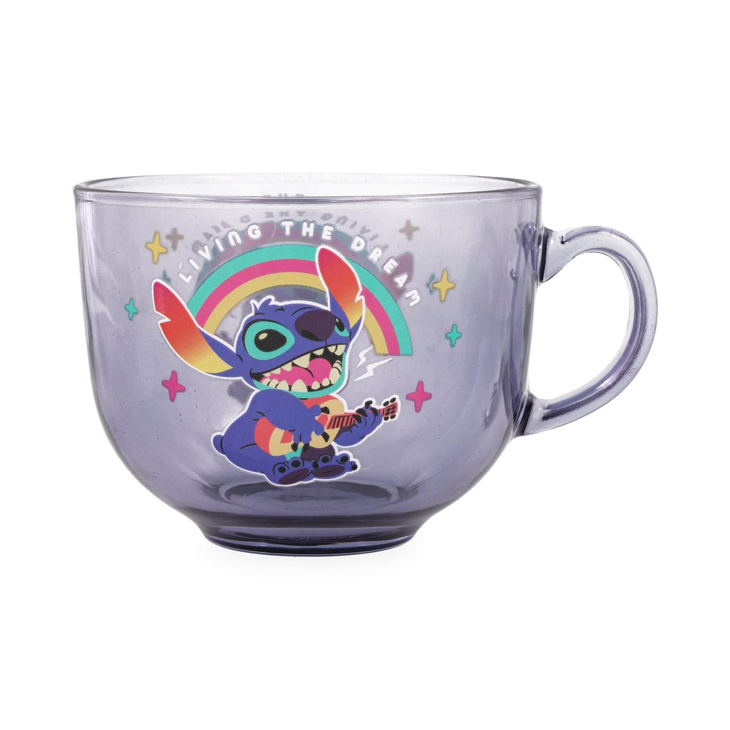 Disney Lilo & Stitch "Living The Dream" Glass Mug | Holds 16 Ounces