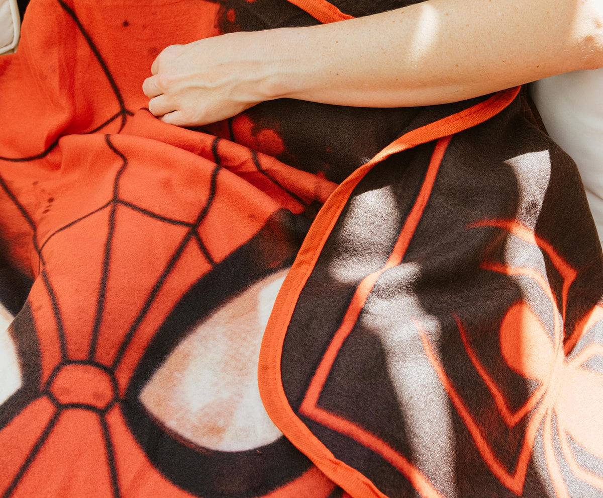 Marvel Spider-Man Web-Shooter Fleece Throw Blanket | 45 x 60 Inches