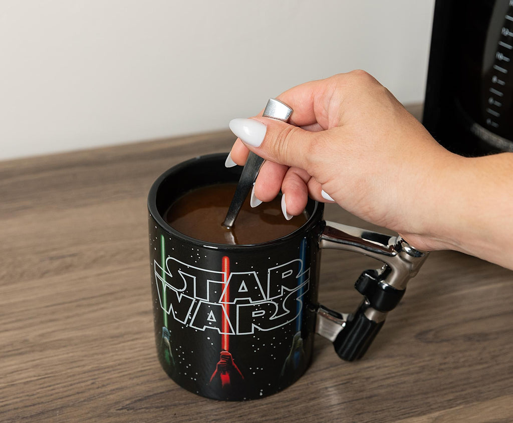Star Wars Lightsabers Ceramic Mug With Sculpted Handle | Holds 20 Ounces
