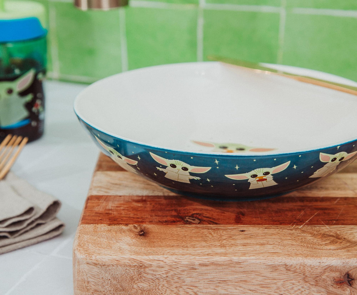 Star Wars: The Mandalorian Grogu Snack Time 9-Inch Ceramic Dinner Bowl