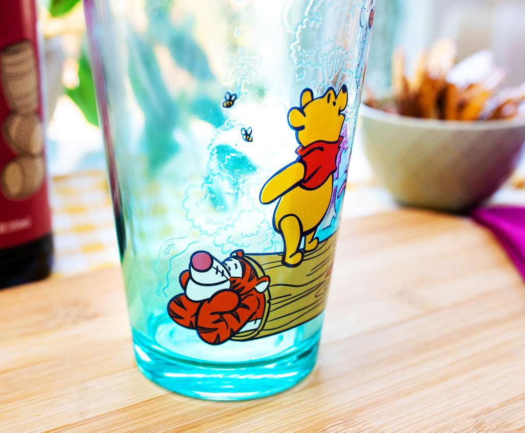 Disney Winnie the Pooh and Friends Pint Glass | Holds 16 Ounces