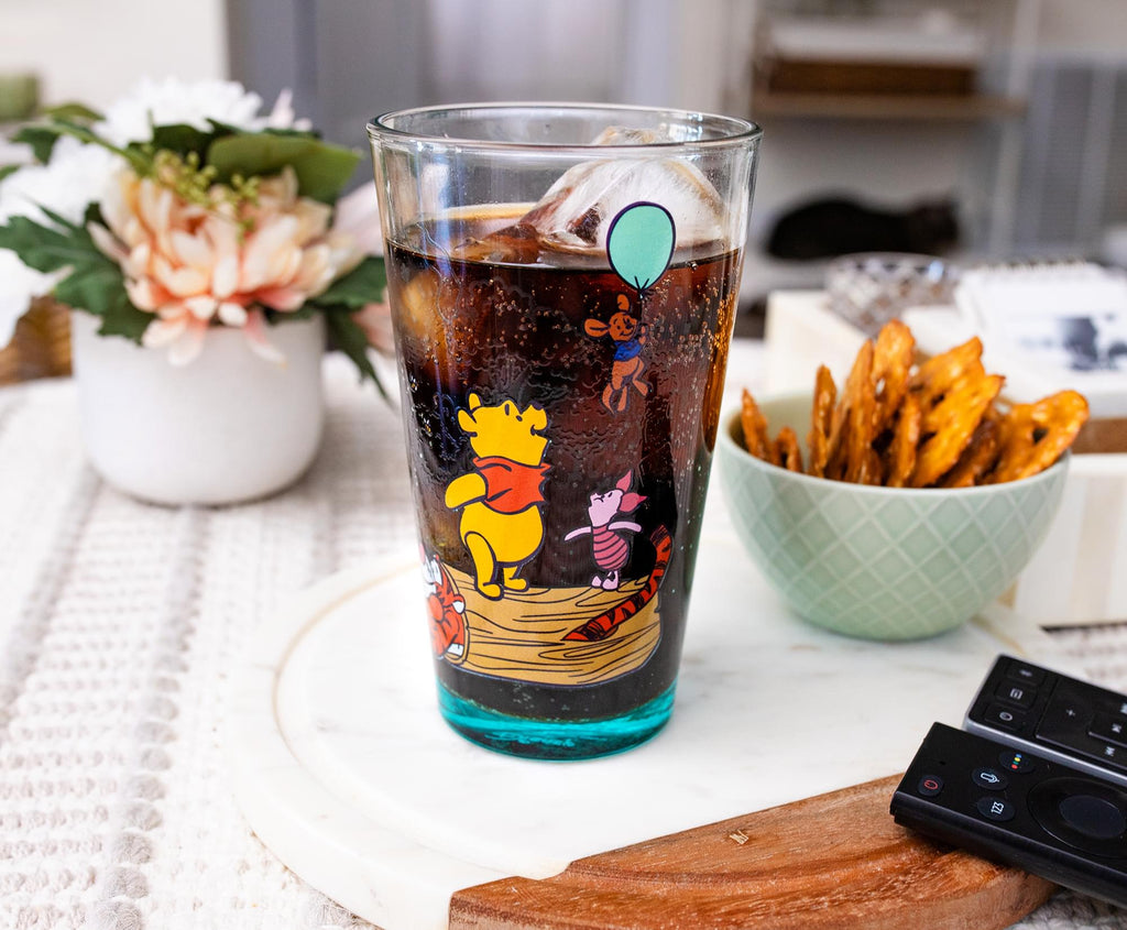 Disney Winnie the Pooh and Friends Pint Glass | Holds 16 Ounces