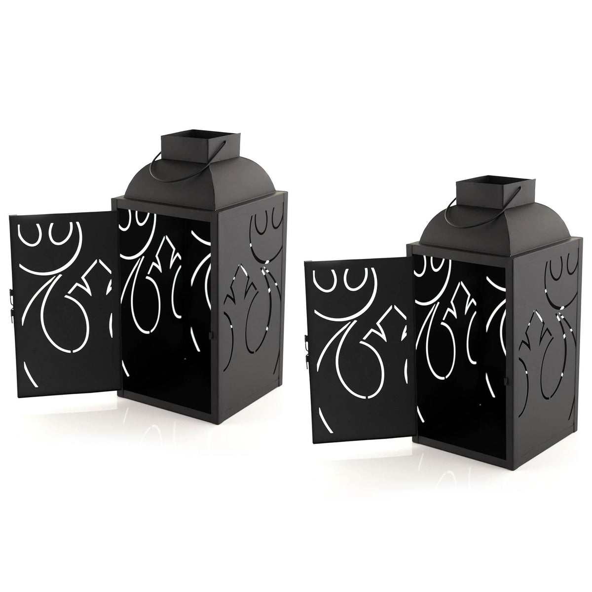 Star Wars Black Stamped Lantern | Rebel Insignia | 14 Inches | Set of 2