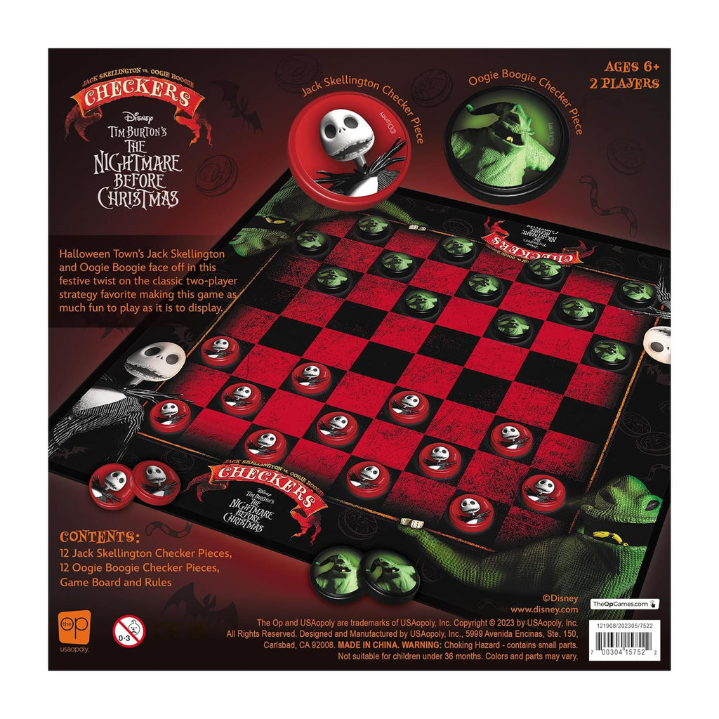 Disney Nightmare Before Christmas Checkers Game