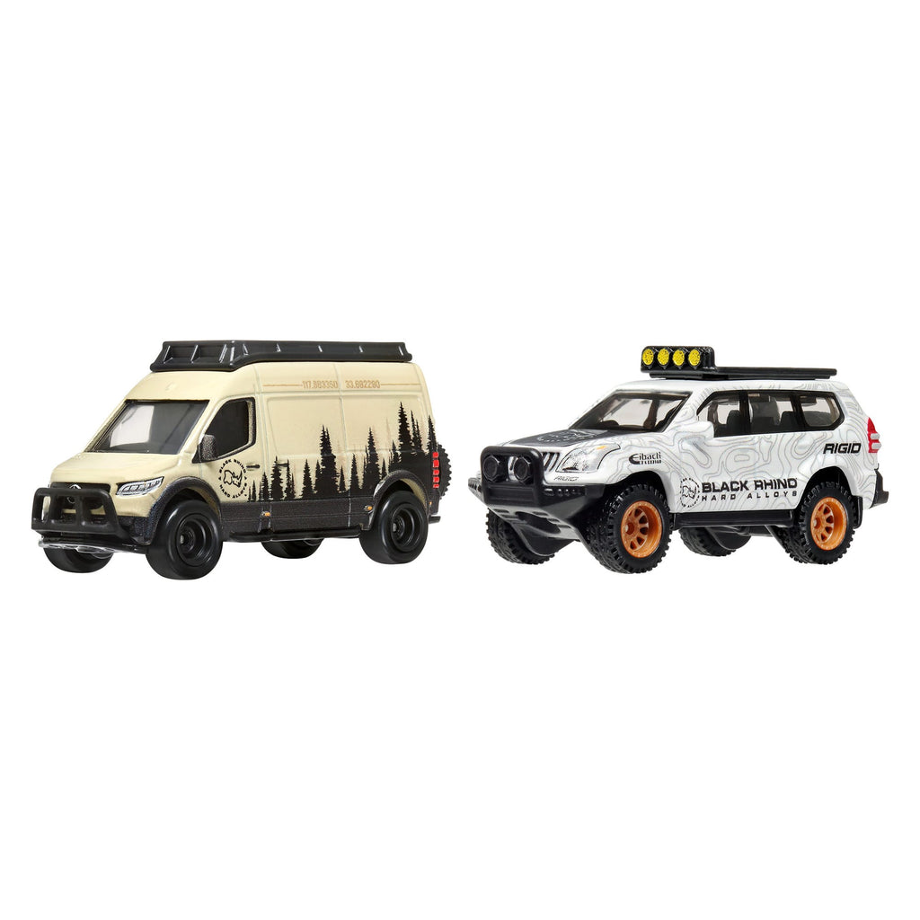 Hot Wheels Premium Car Culture 2-Pack - '05 Toyota Land Cruiser Prado & Mercedes Benz Sprinter Tourer