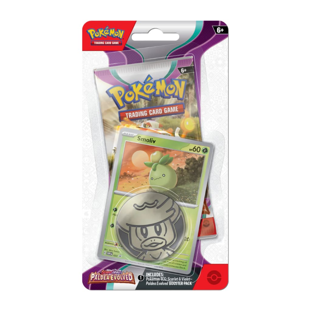 Pokemon - Scarlet and Violet - Paldea Evolved - Checklane Blister - Smoliv