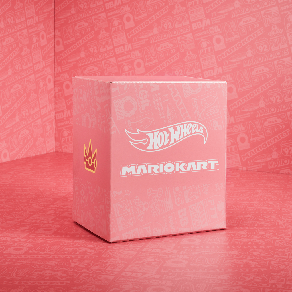 Hot Wheels Mario Kart Pink Gold Peach Collectible Vehicle